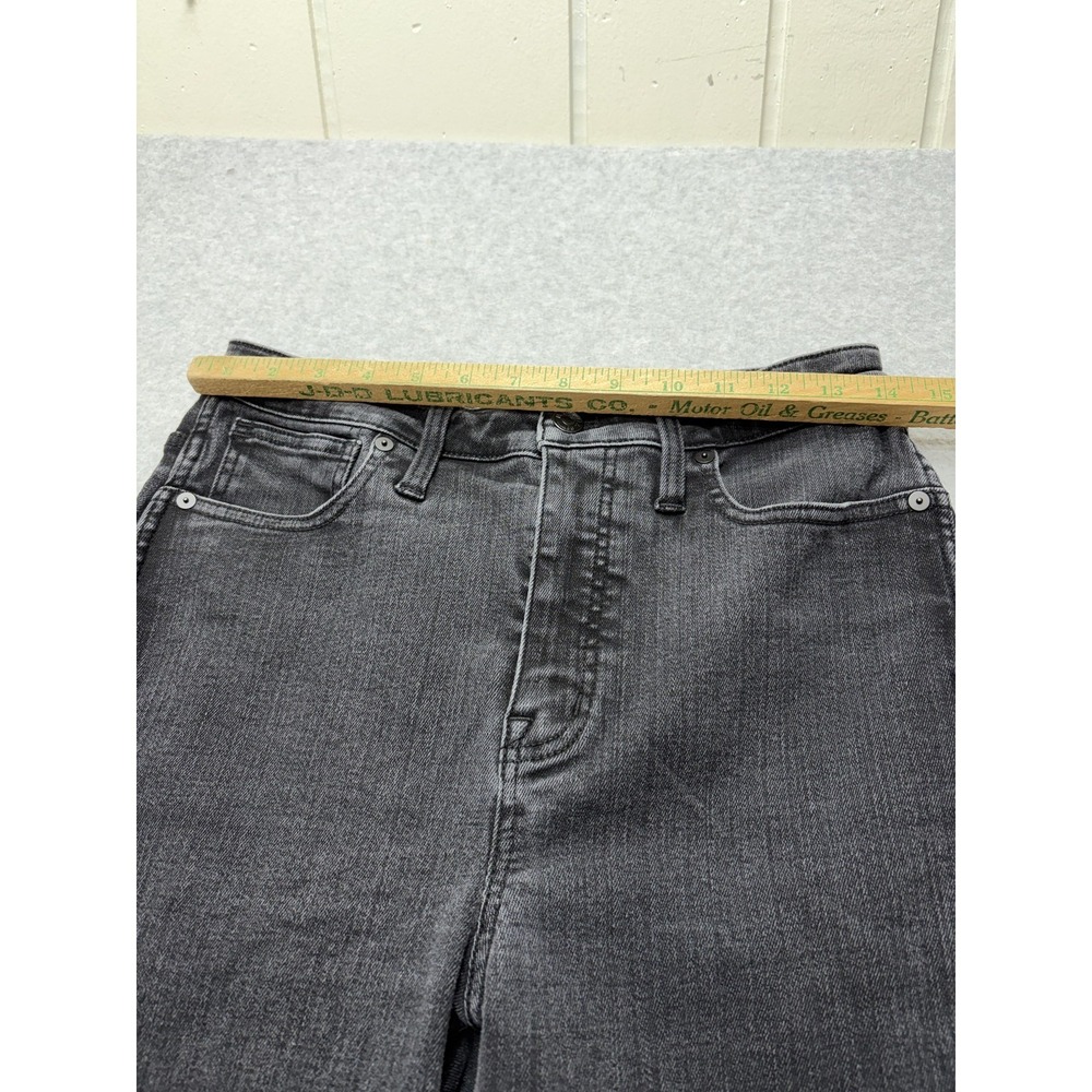 Madewell Curvy Stovepipe Jeans Womens 30 Gray Charcoal Mid Rise Straight 30x25 - Picture 3 of 14